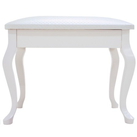 Azalea banquet with storage, 530x320x430, white, eco -leather fabric white-3