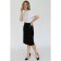 Velvet skirt with a cut on the front, size 42