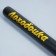 Lacked "Black Loboy" bat, black with a golden inscription, 65 cm