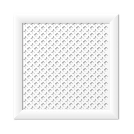 Screen for radiator, Gothico, White, 60x60 cm