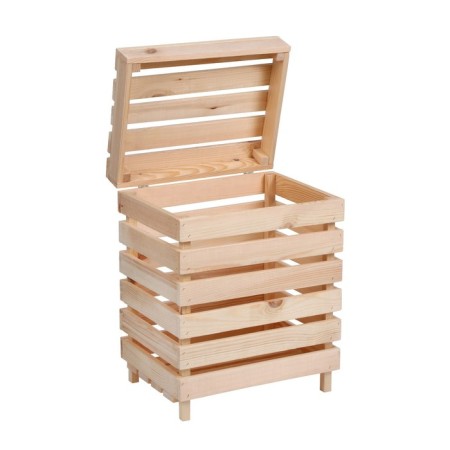 Box for vegetables and fruits, 30 × 40 × 50 cm, wooden, with a lid, Greengo-1