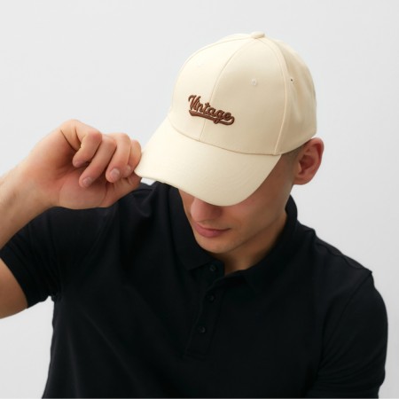 Minaku cap "Vintage", beige color, size 56-58-2