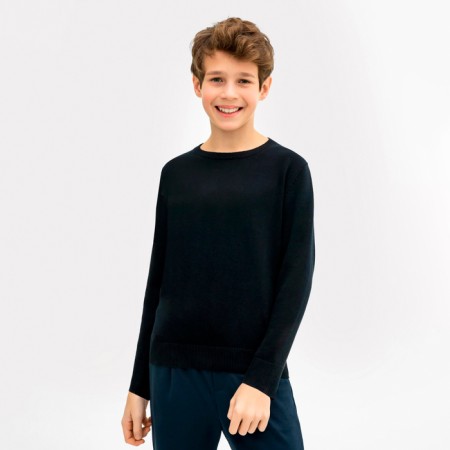 Jumper for a boy school, dark blue color, height 146 cm