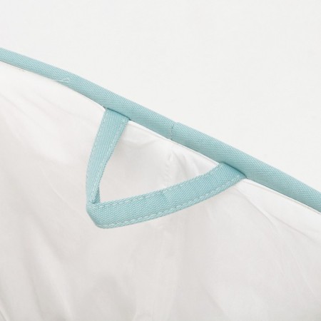 A basket for storing toe with a puff on a rope, 40 x 50 x 48 cm, blue-4