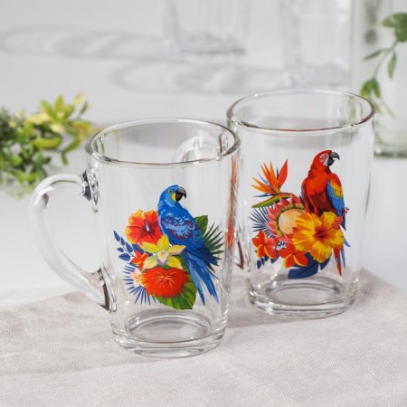 Glass Glass "Tropical Birds", 300 ml-2