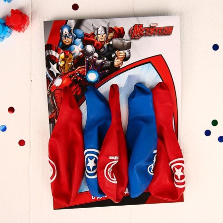 Airy ball "Happy Birthday!", 12 inch, latex, 5 pieces, avengers-6