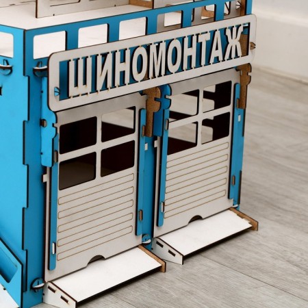 The prefabricated wooden model "Parking" Color-2