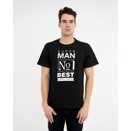 Male T -shirt KAFTAN "MAN", Black, size 56-1