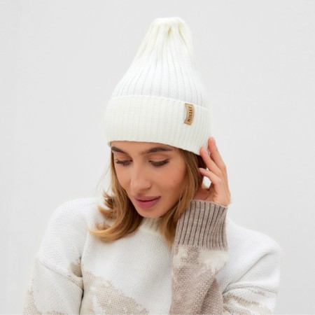 Women's hat Minaku "Truffel" Color Milk, size 54-56