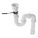 Siphon for washing Orio RS-4108, 1 1/2 "x40 mm, round funnel d = 70 mm, with a pipe 40x40/50 mm