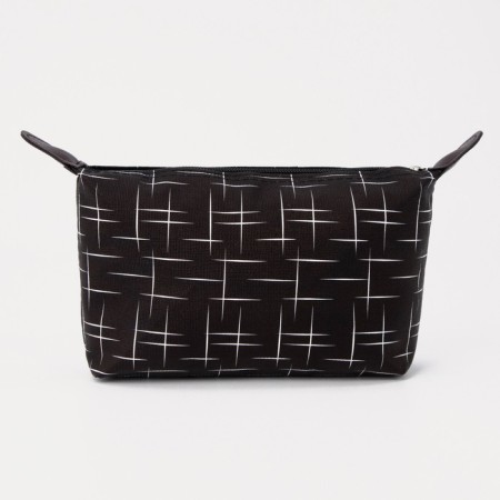 Cosmetic bag with lightning, black color-1