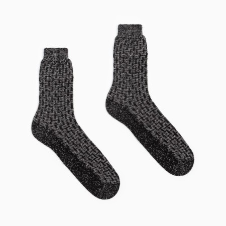 Male woolen socks, black color, size 27