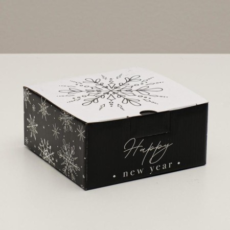 Box a gift New Year's folding "New Year", 15 x 15 x 7 cm, New Year