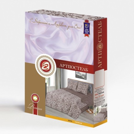 Bed linen 2PP Artpostel chic 175x215cm, 200x215cm, 70x70cm 2pcs, calico 120g/m, cotton 100%-3