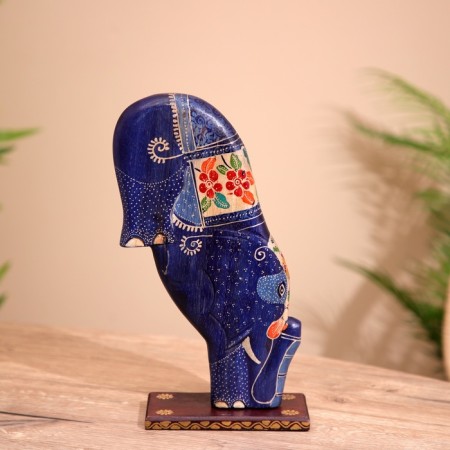 Souvenir "Elephant" on a stand, batik, tree 30 cm-3