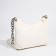 Baget bag with zipper, white color