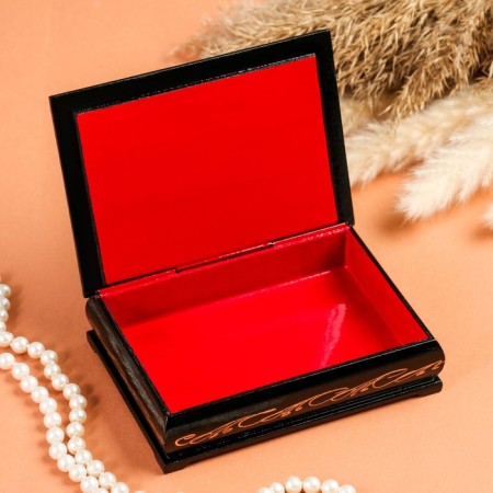 Casket "Lake Bank", 10 × 14 cm, lacquer miniature-1