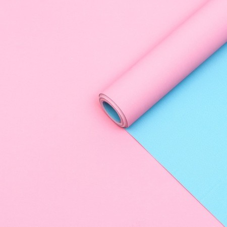Kraft paper, bilateral, pink-turquoise, 0.6 x 10 m