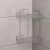 The bathroom shelf is angular 2-tier, 20.5 × 20.5 × 31.5 cm, color chromium