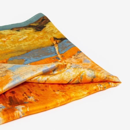 Women's handkerchief minku orange color, rr 70*70 cm-1