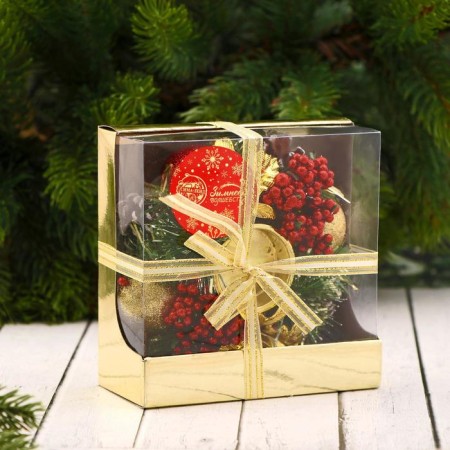 Cloth for one candle of "graceos" with berries, 13 cm d-4 cm-2
