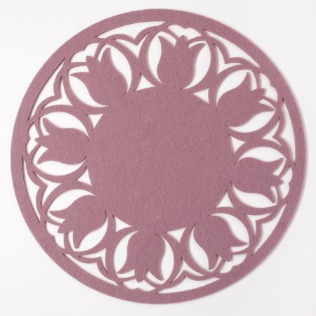 Napkin Decorative shade "Tulips" Lilac color, D 30 cm-1