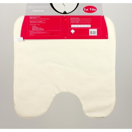 Bathroom mat "Milena", 55 x 55 cm, beige color-5