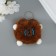 Fluffy on the ring "Capybara Mr. Sadness" Brown 10x8x8 cm