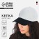 Women's cap "cat", white color, rr 56