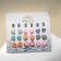 Pusets 12 pairs "hearts" Smiley, colored in silver