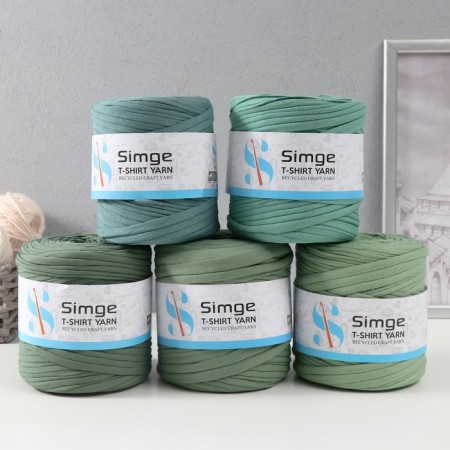 Knitted yarn secondary 90% cotton, 10% p/e, 100m/450 ± 50 g (moss) mix