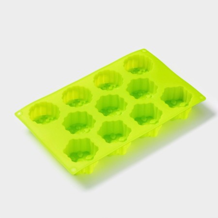 Silicone form for baking the shade "Snowflake", 30 × 17.5 cm, 11 cells, light color-2