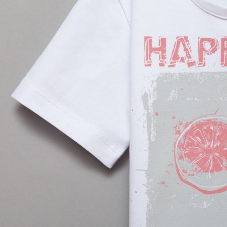 T -shirt Children's Minaku "Happines" Color White, height 116-6