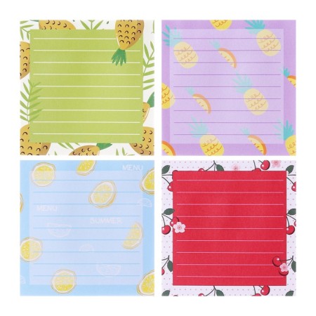 Block with a sticky edge 74*74mm 80l with a pattern fruit mix