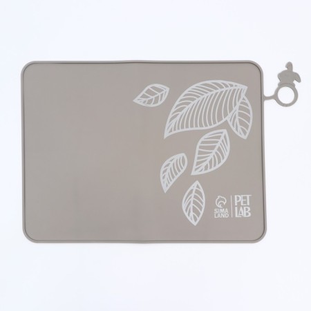 Silicone rug for a bowl, 40 x 30 cm, gray-1