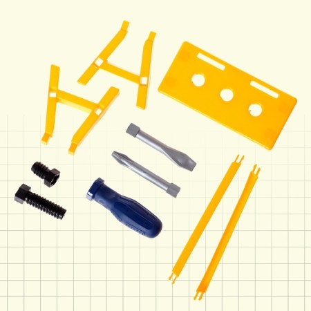 Set of tools "Plotnik", 7 elements, color mix-9