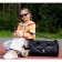 Children's sports bag for lightning girls, external pocket, black color