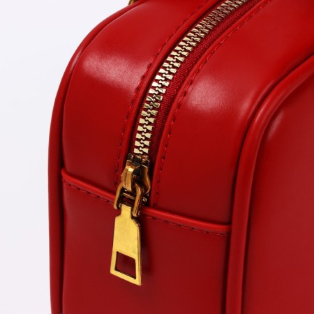 Women's bag made of artificial leather, 24*13*7 cm, red color-4
