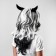 Carnival wig "horns", 2 colors, 130 g
