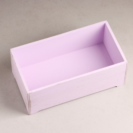 Kashpo wooden "Provence" 23x12.5x9 cm lilac-2