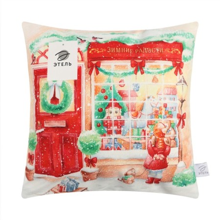 Case on the pillow Ethel "Winter Joy", 40*40 cm, 100 p/e, velor-5