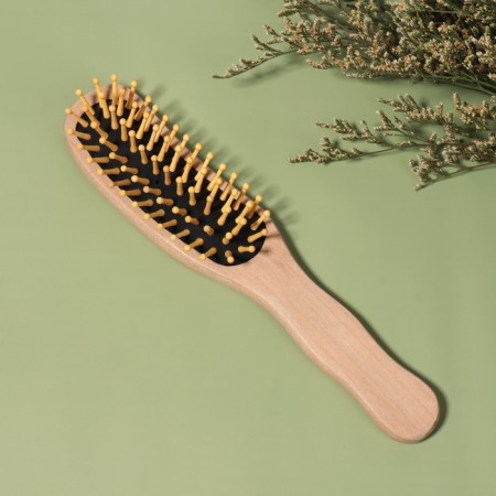 The comb is massage, wooden, 5 × 22 cm, color "Light wood"-3