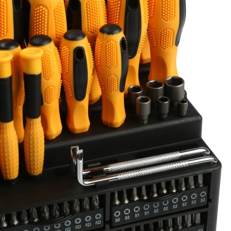 A set of professional screwdrivers and a DEKO SS100 bit with a convenient stand, 100 items-6