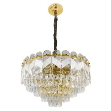 Crystal chandelier Gerhort G21078/8FGD+CL, 8x60W, E14, 79x50x50 cm, gold color