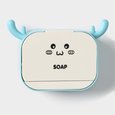 Soap dish "lamb", plastic, 15.5 × 10.5 × 4 cm, blue color-1