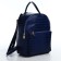 Women's backpack made of artificial leather with lightning, 1 pocket, blue color