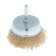 Metal brush for a tundra drill, with a hairpin, "cup", 75 mm
