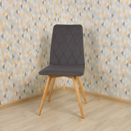 Dining stool Polini Home Rio SD, color gray-natural color-5