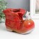Souvenir Ceramics "Boat with a Zaychik" red 7x13.5x9.5 cm