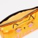 Cosmetic bag with a handle, orange color